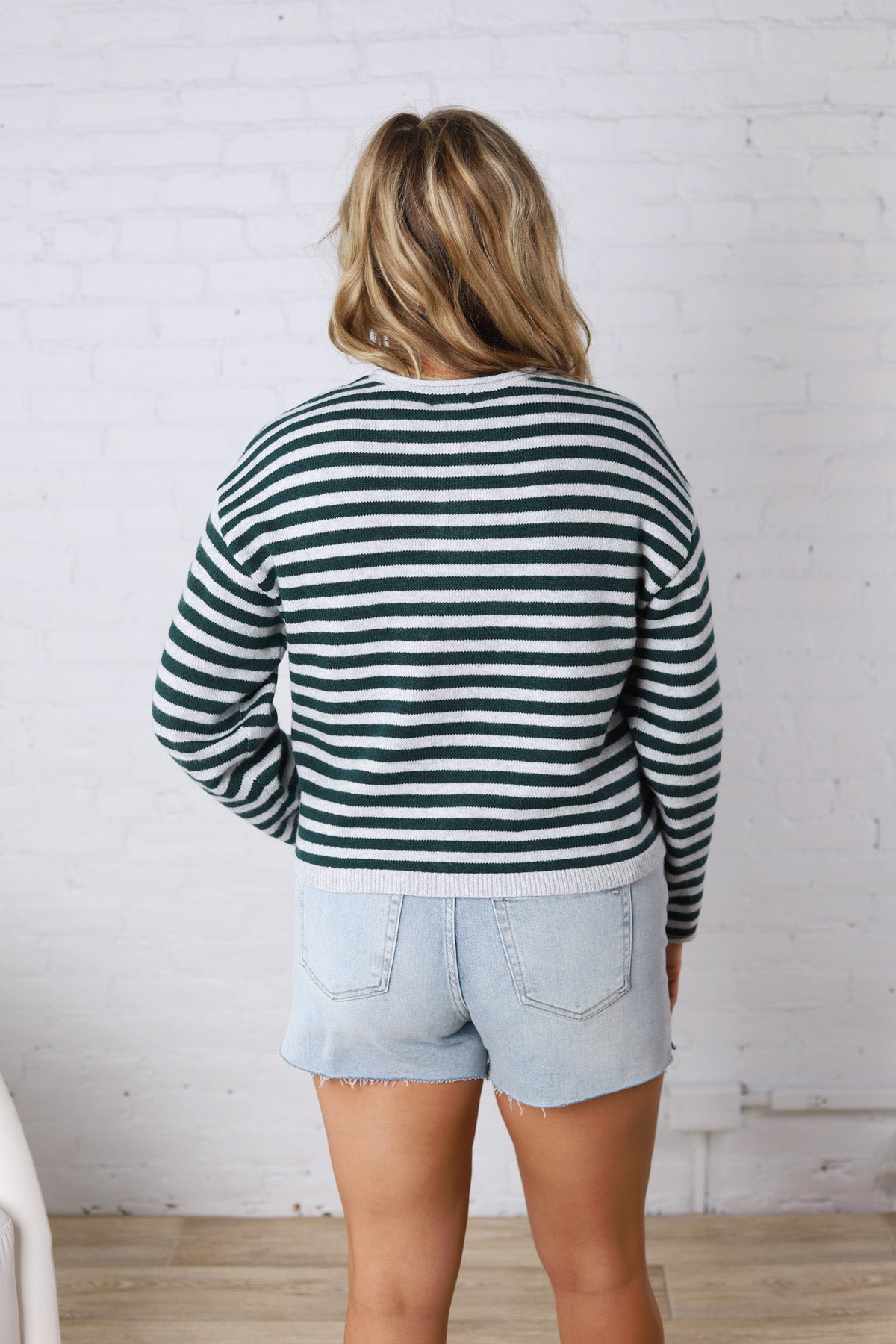 Dover Cardigan - Grey Pine Stripe