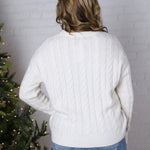 Eastyn Ultra Soft Cable Knit Sweater - Cream FINAL SALE