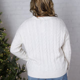 Eastyn Ultra Soft Cable Knit Sweater - Cream FINAL SALE