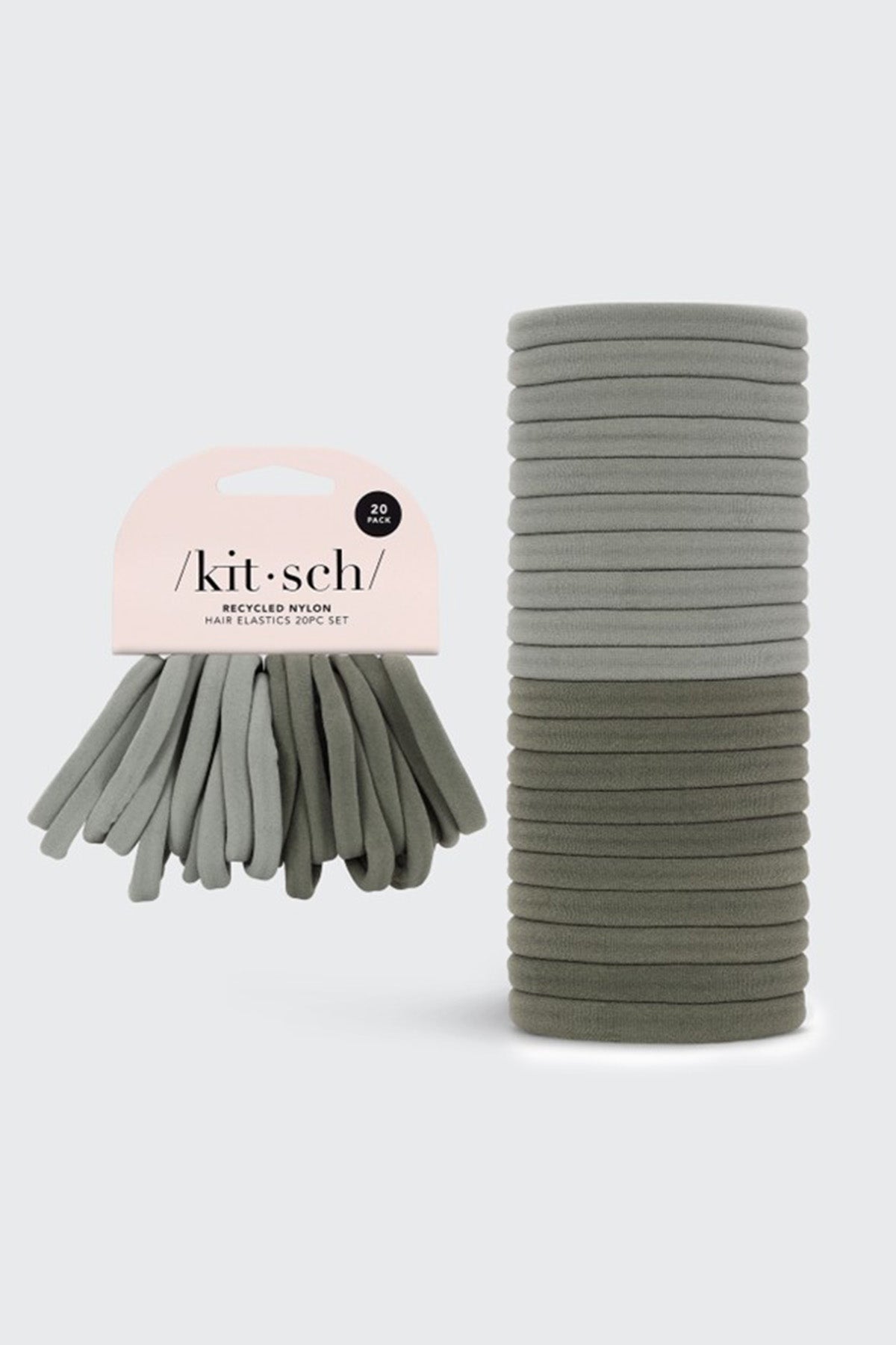 Eco-Friendly Nylon Elastics 20 Piece - Eucalyptus