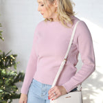 Edie Ribbed Crewneck Sweater - Lavender - Final Sale