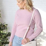Edie Ribbed Crewneck Sweater - Lavender - Final Sale