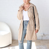 Eliana Nylon Anorak Windbreaker - Taupe - FINAL SALE