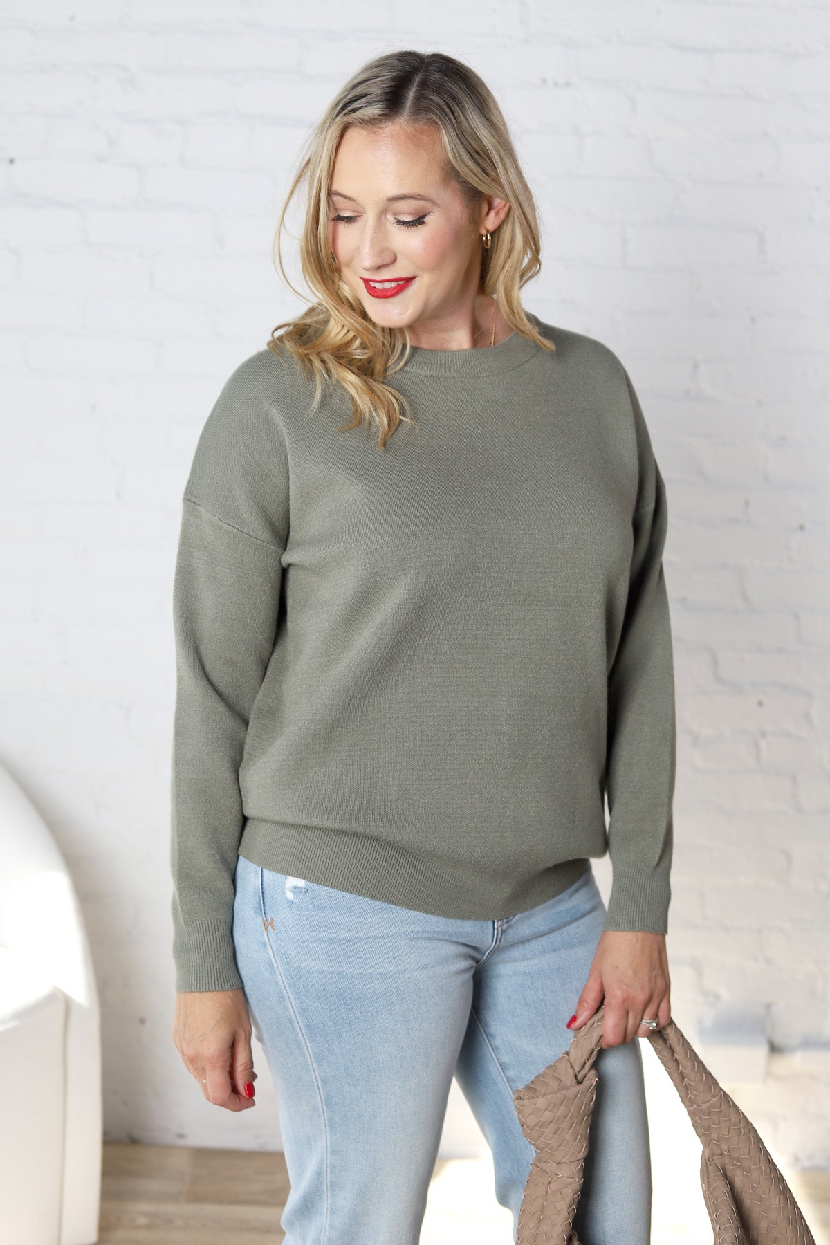 Eliana Pullover Sweater - Olive