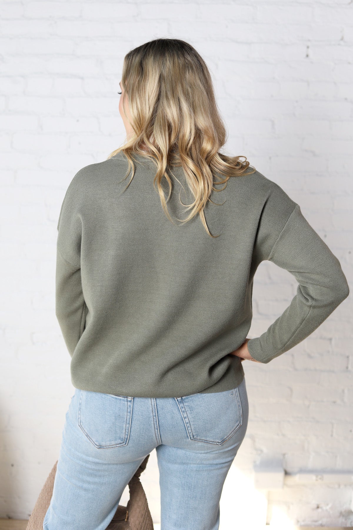 Eliana Pullover Sweater - Olive