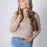 Elise Wool Blended Crewneck Sweater - Mushroom