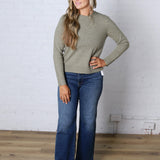 Elise Wool Blended Crewneck Sweater - Sage