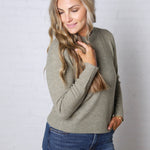 Elise Wool Blended Crewneck Sweater - Sage