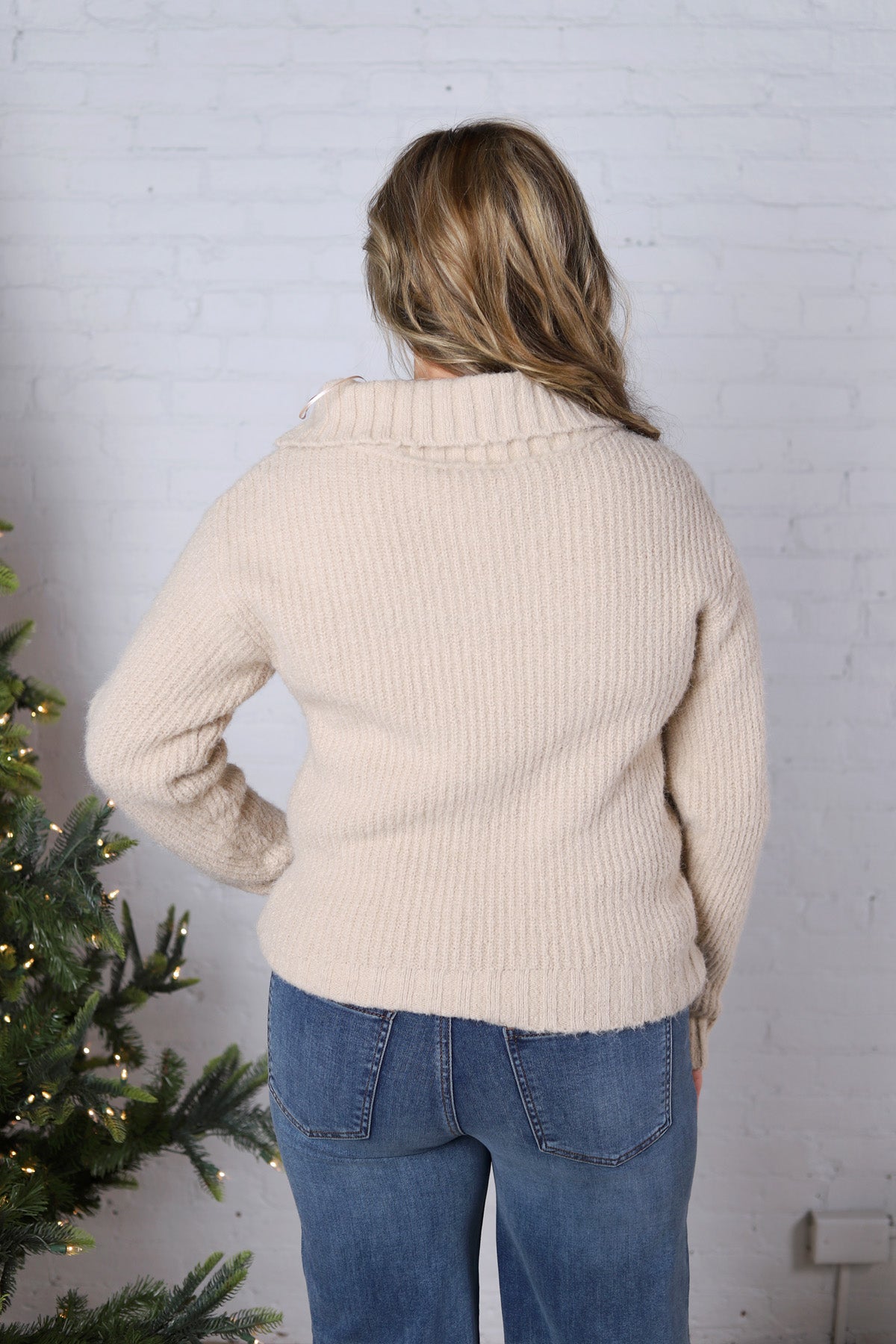 Elixie Boat Neck Long Sleeve Sweater - Taupe