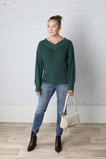 Elle Forest V-Neck Sweater