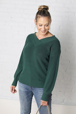 Elle Forest V-Neck Sweater