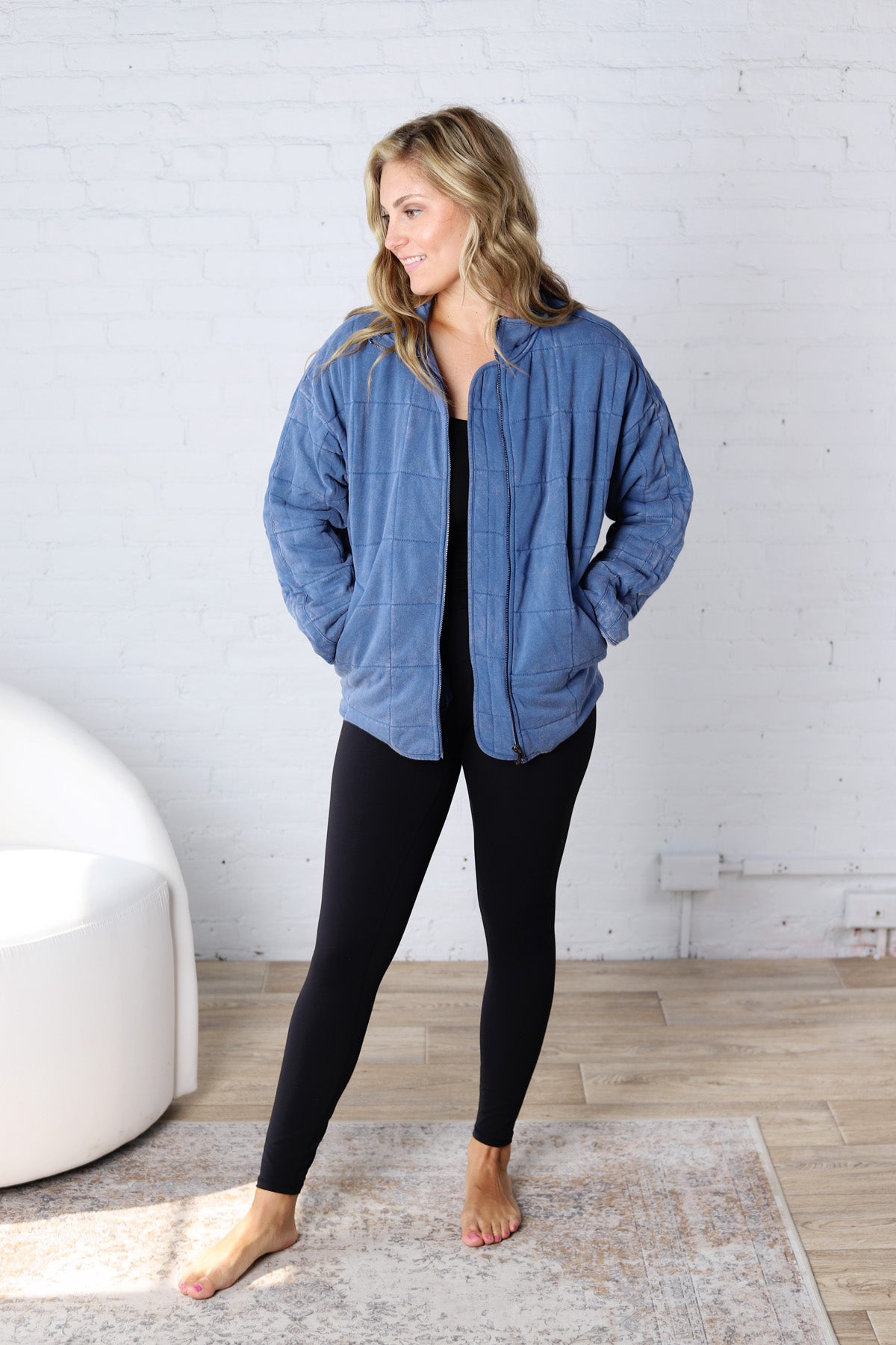 Ellery Quilted Jacket - Denim