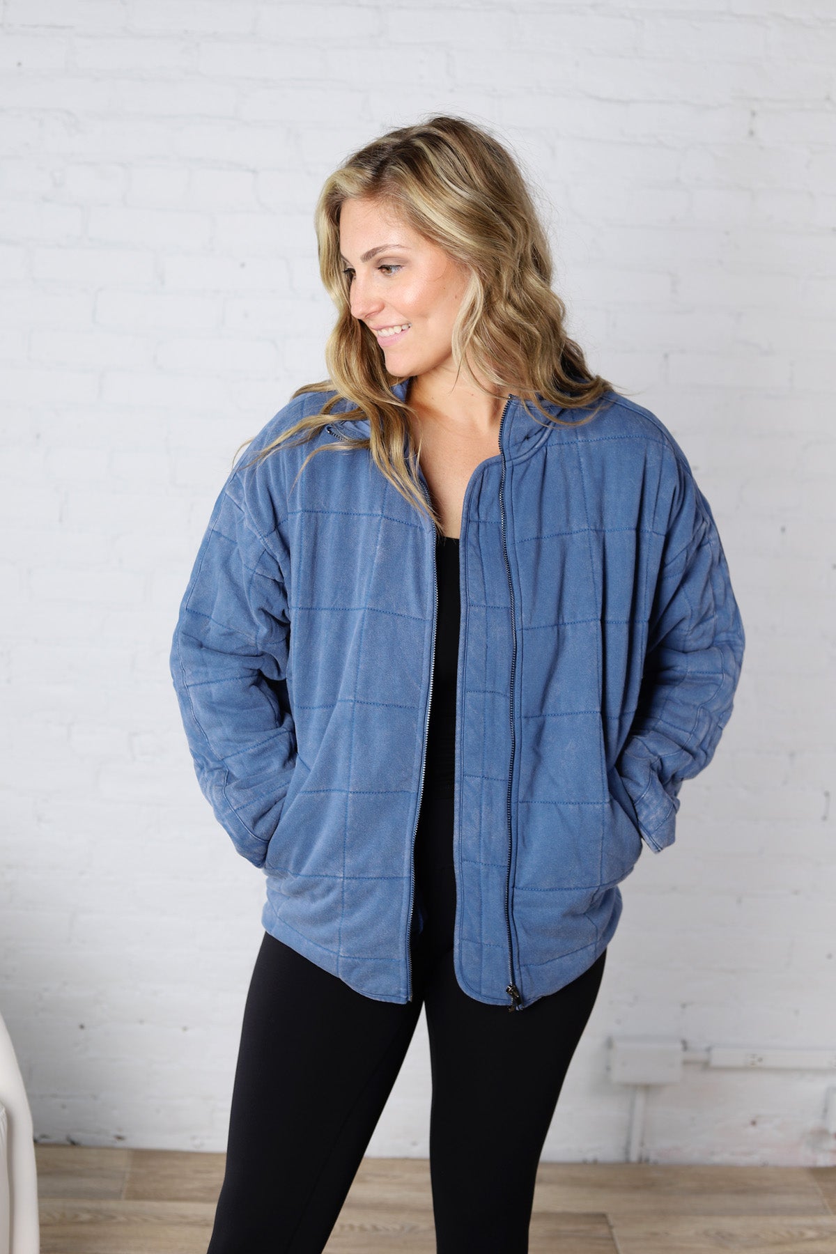 Ellery Quilted Jacket - Denim FINAL SALE