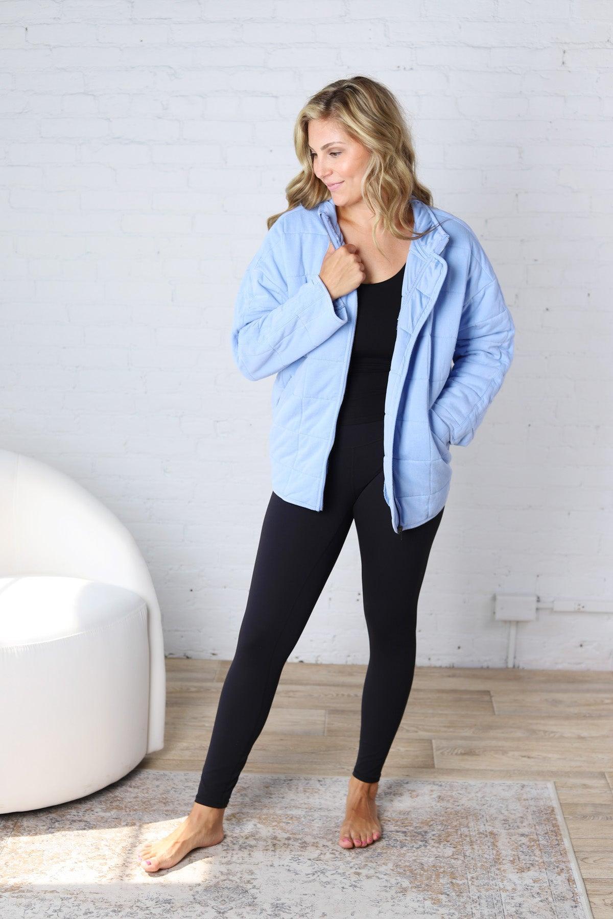 Ellery Quilted Jacket - Sky Blue