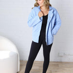 Ellery Quilted Jacket - Sky Blue FINAL SALE