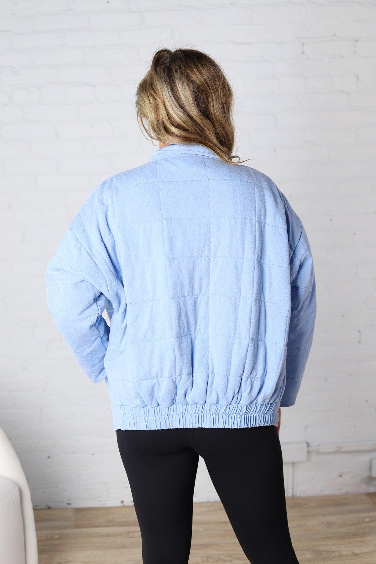 Ellery Quilted Jacket - Sky Blue FINAL SALE