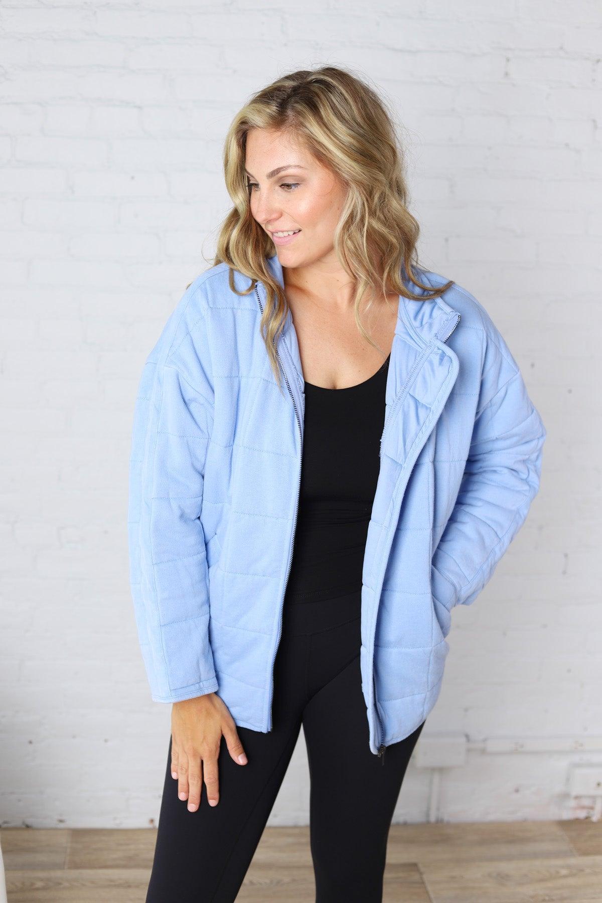 Ellery Quilted Jacket - Sky Blue