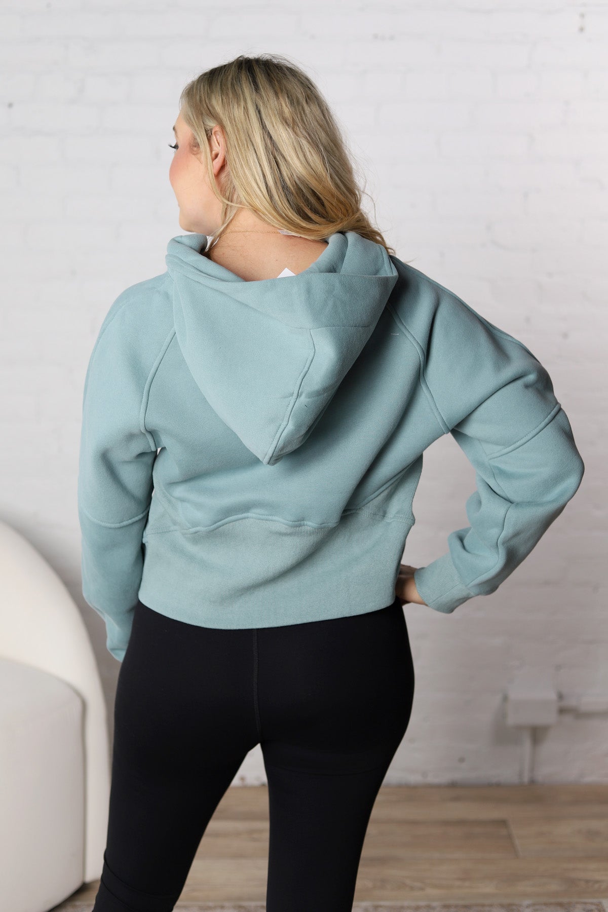 Ellis Half-Zip Hoodie - Pale Blue