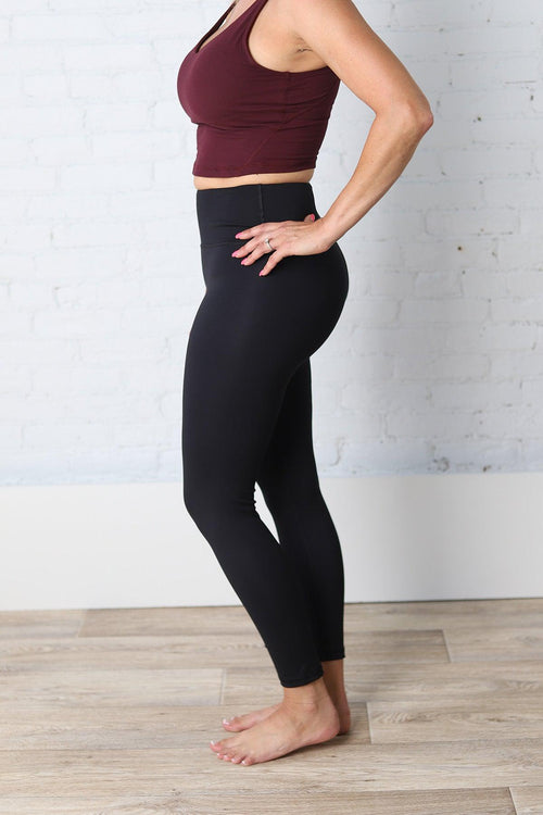 Ellise Full Length Yoga Leggings - Black