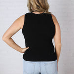 Elodie Ribbed Knit Tank - Black FINAL SALE