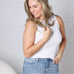 Elodie Ribbed Knit Tank - Off White