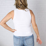 Elodie Ribbed Knit Tank - Off White FINAL SALE