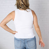 Elodie Ribbed Knit Tank - Off White FINAL SALE