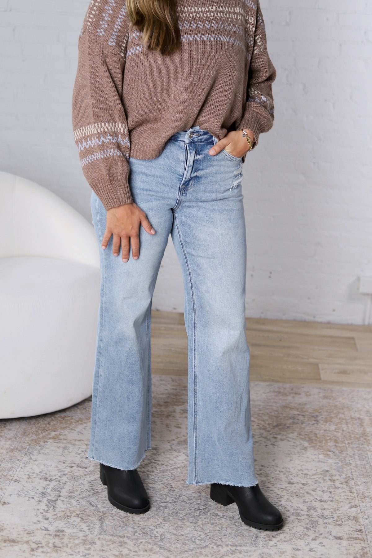 Eloise Stretch High Rise Wide Leg - Wide Devil