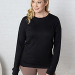 Elowyn Brushed Crew Neck - Black