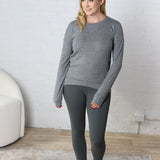 Elowyn Brushed Crew Neck - Grey