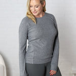 Elowyn Brushed Crew Neck - Grey - FINAL SALE