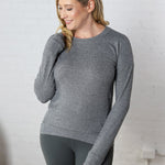 Elowyn Brushed Crew Neck - Grey - FINAL SALE