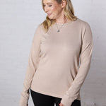 Elowyn Brushed Crew Neck - Mocha