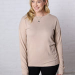 Elowyn Brushed Crew Neck - Mocha