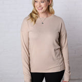 Elowyn Brushed Crew Neck - Mocha - FINAL SALE