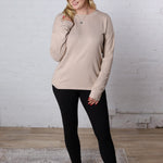 Elowyn Brushed Crew Neck - Mocha - FINAL SALE