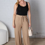 Elowyn Linen Wide Leg Pant - Coco