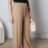 Elowyn Linen Wide Leg Pant - Coco