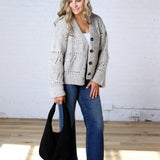 Elsie Crochet Knit Button Down Cardigan