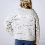 Elsie Crochet Knit Button Down Cardigan
