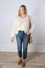 Elsy Cable Knit Sweater - Ivory - Final Sale