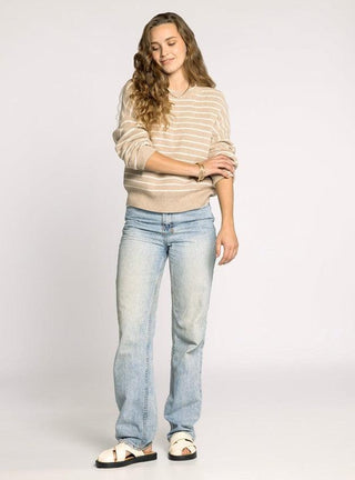 Ely Sweater - Taupe/Ivory