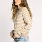 Ely Sweater - Taupe/Ivory