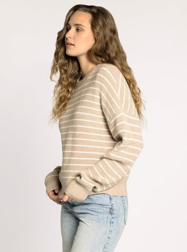 Ely Sweater - Taupe/Ivory