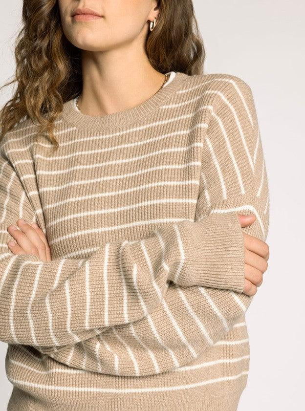 Ely Sweater - Taupe/Ivory