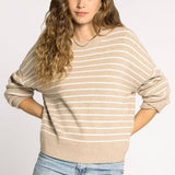Ely Sweater - Taupe/Ivory