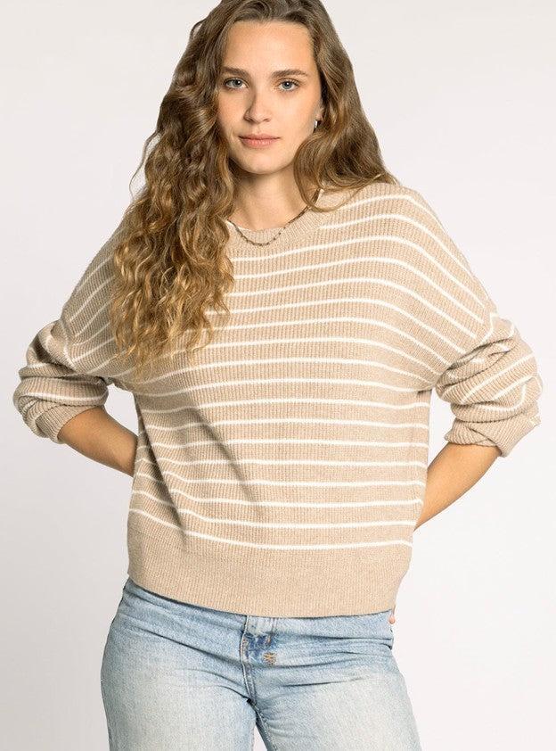 Ely Sweater - Taupe/Ivory