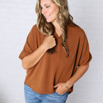 Emelina V-Neck Puff Sleeve Top