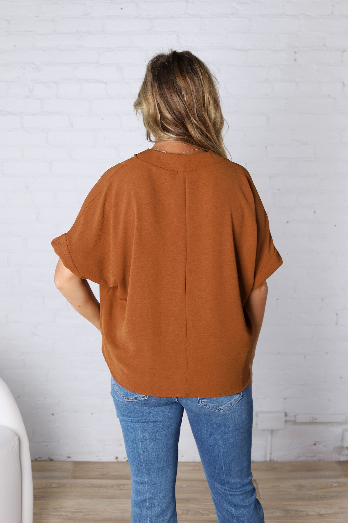 Emelina V-Neck Puff Sleeve Top
