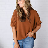 Emelina V-Neck Puff Sleeve Top